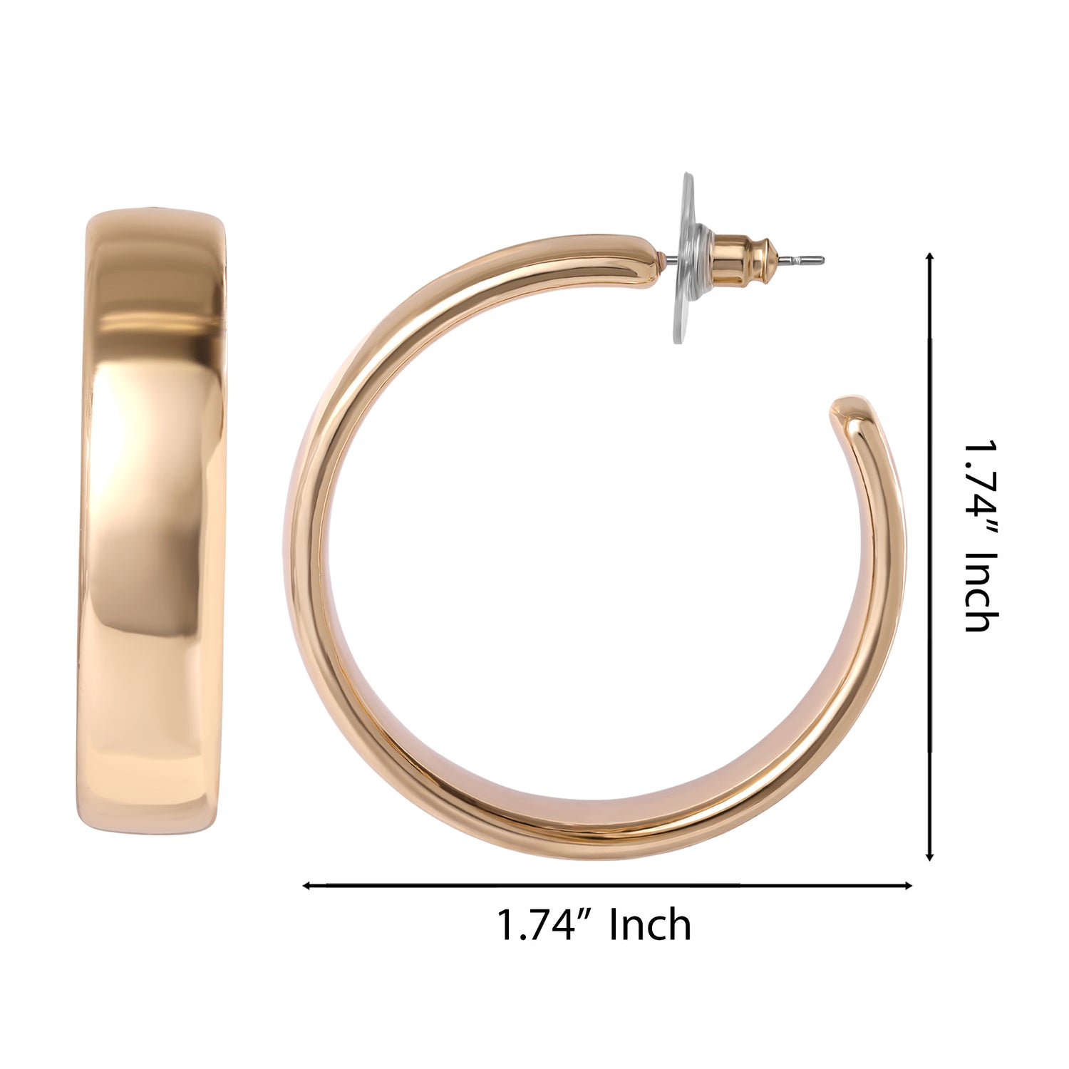 JS Jessica Simpson Textured Half Hoop Earrings