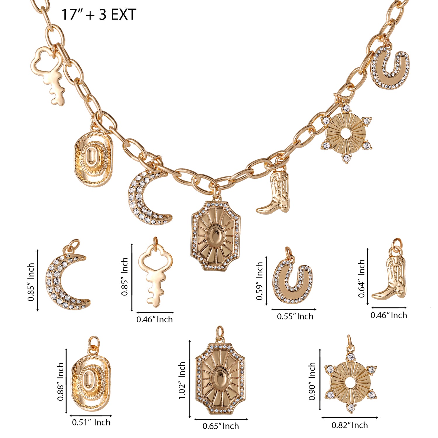 JS Jessica Simpson Starburst Charm Necklace