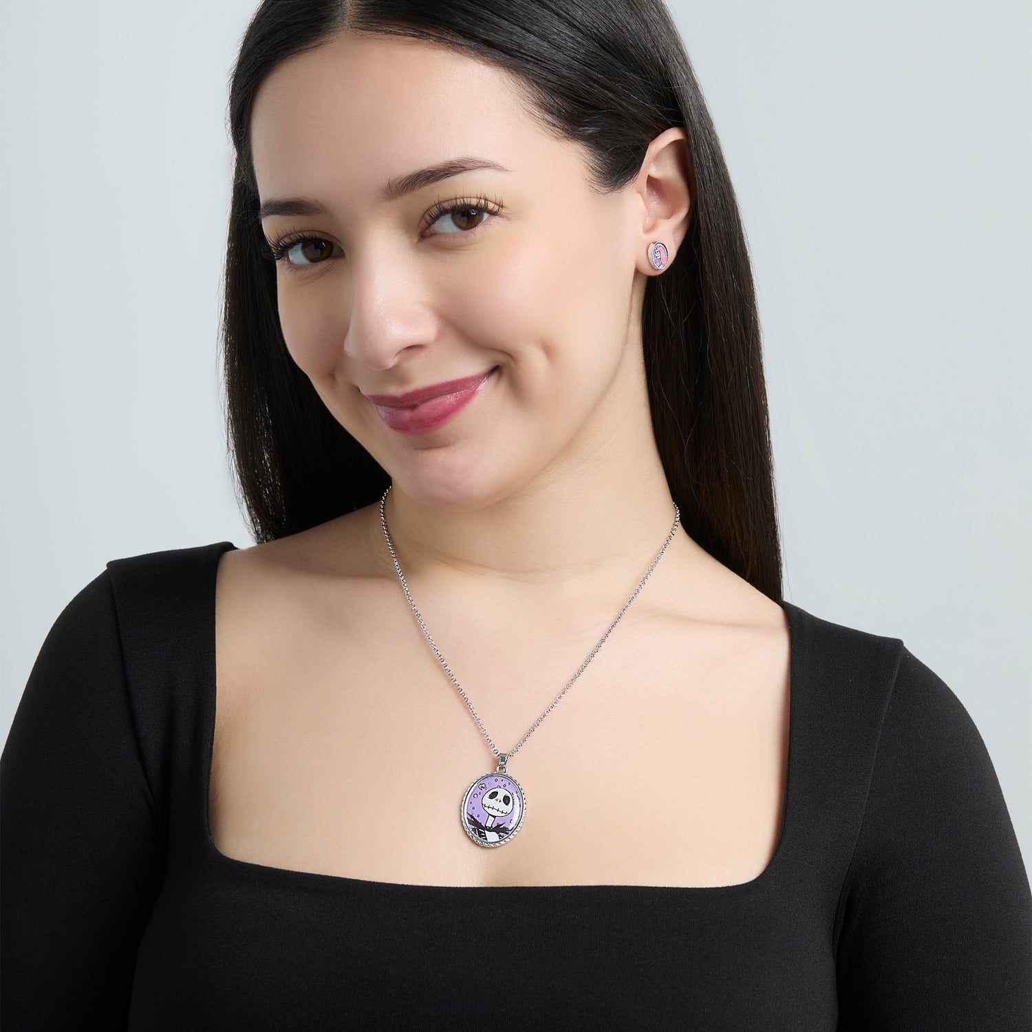 Disney FASHION NBC 18+3" NECKLACE AND STUD EARRINGS SET