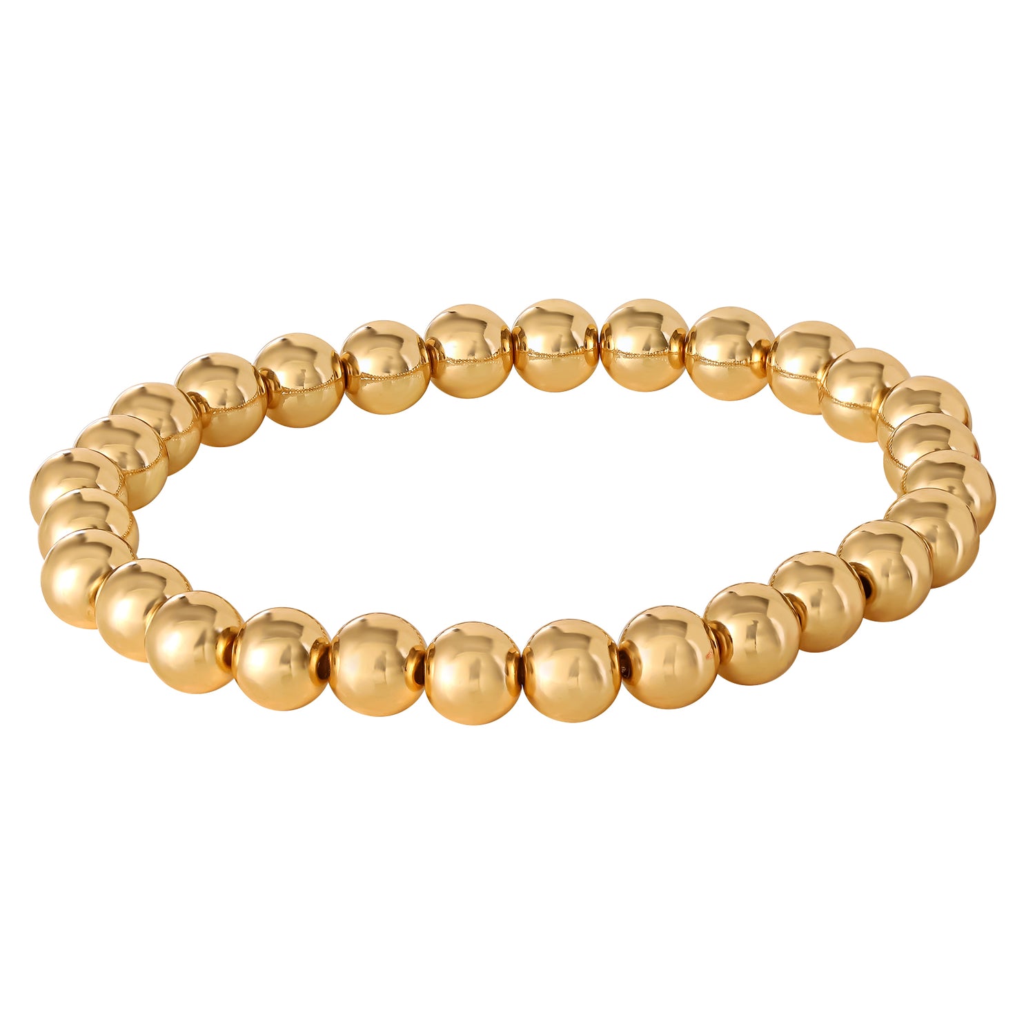 Jessica Simpson 3-Piece Beaded Stretch Bracelet Set - Gemstone & Gold-Tone Accents - Pink