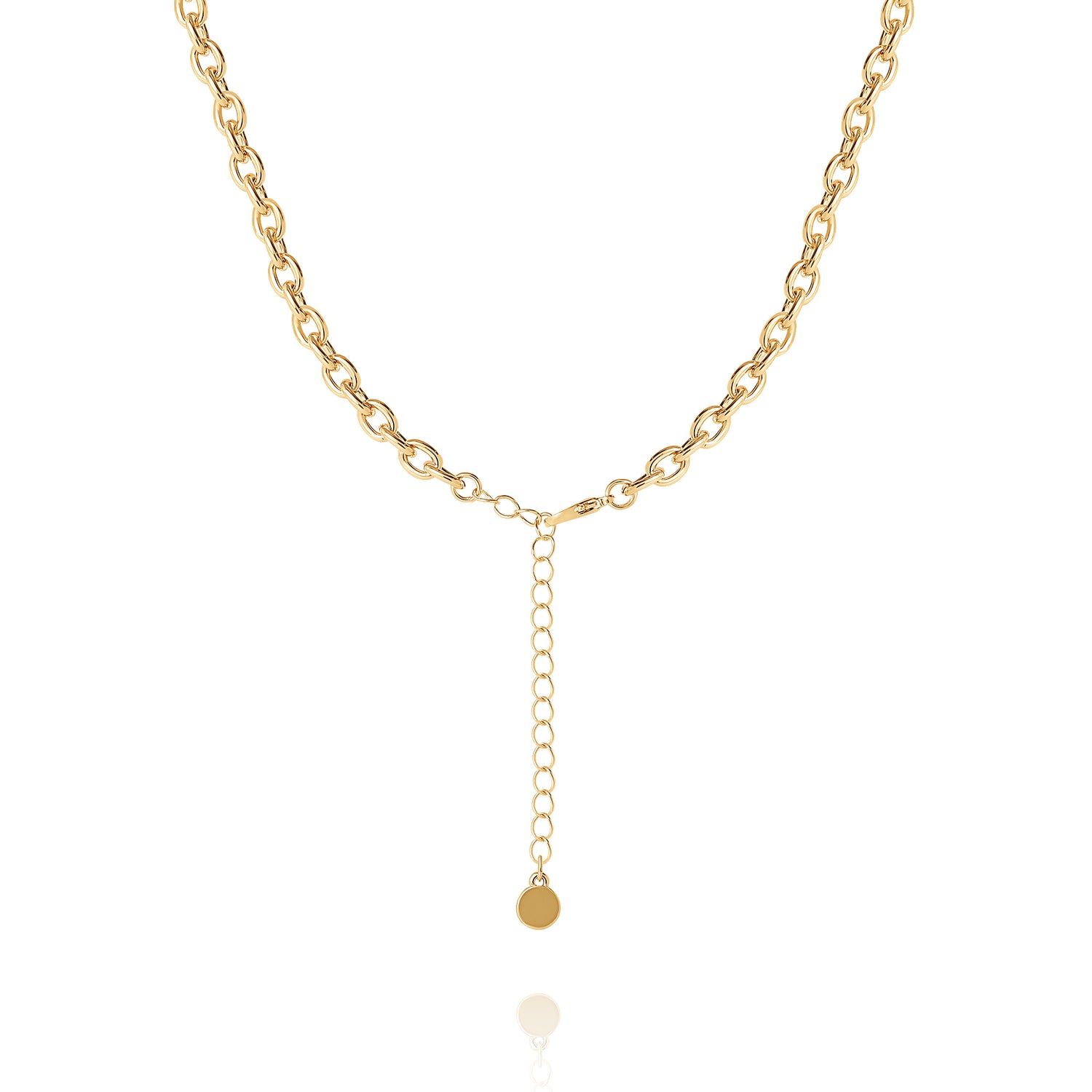 BCBGeneration Linked Chain Heart Pendant Necklace