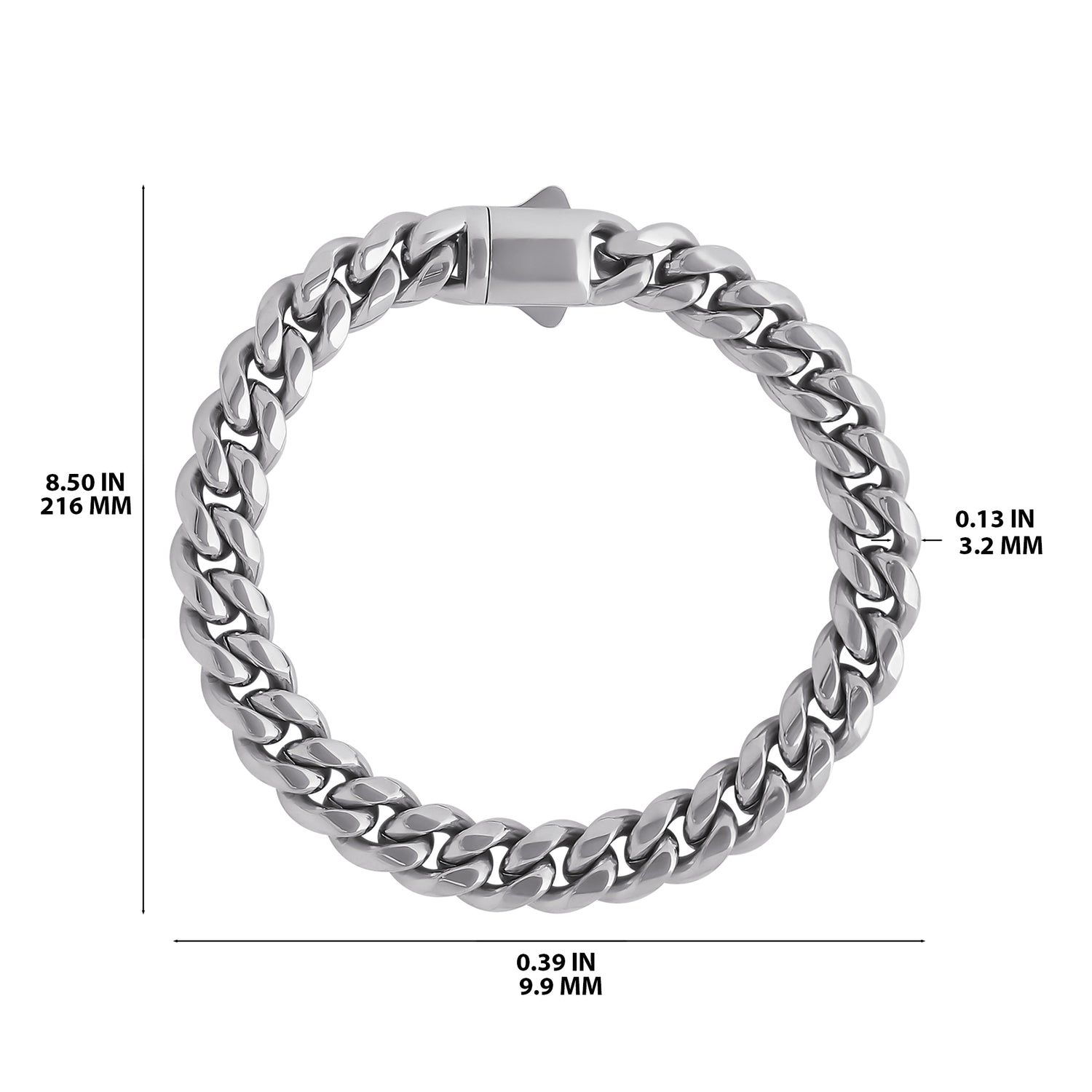 Lucky Brand Men's Silver-Tone Woven Chain Bracelet