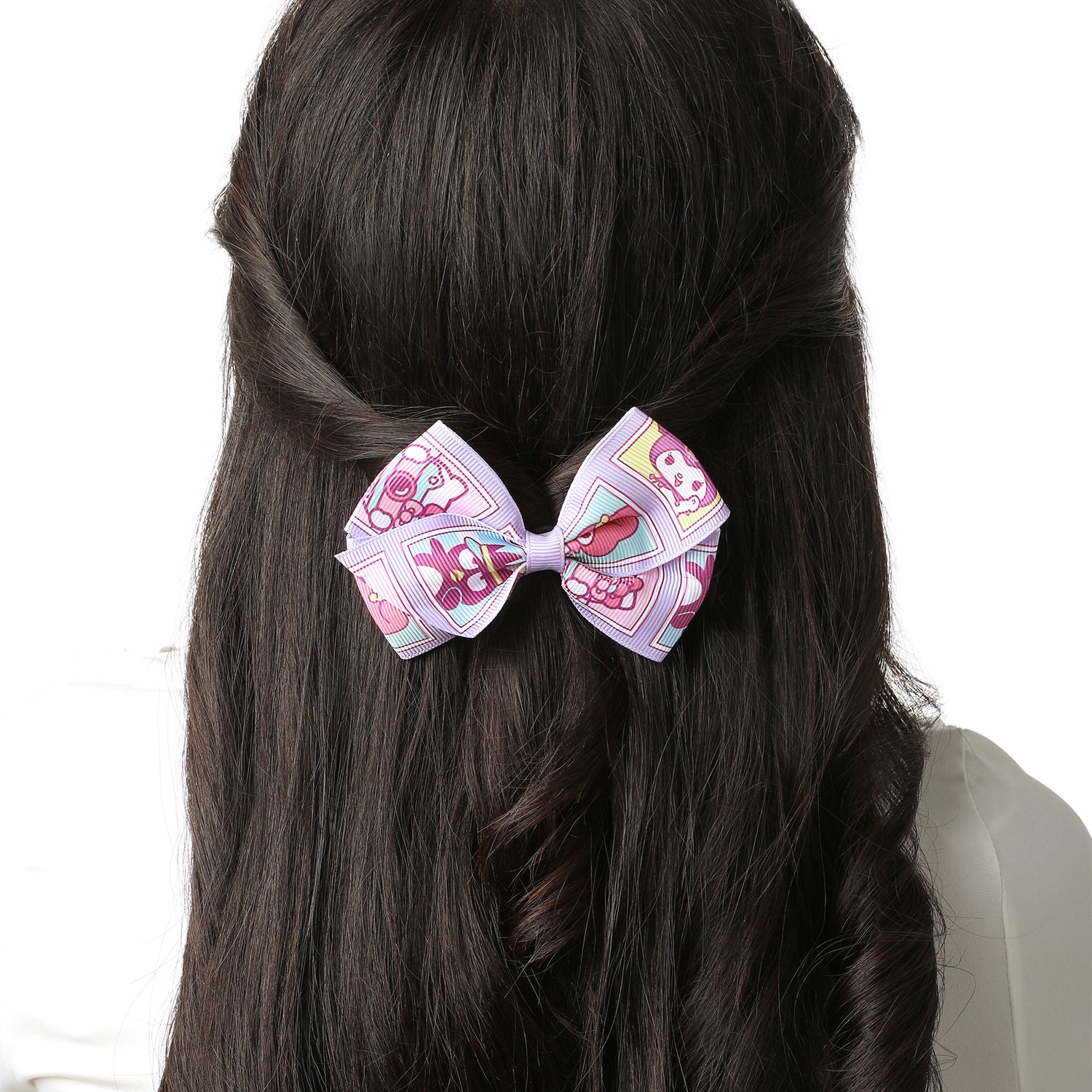Hello Kitty and Friends Bows for Hair 7-Piece Set Official License, Sanrio Hair Accessories with Kuromi and Badtz-Maru