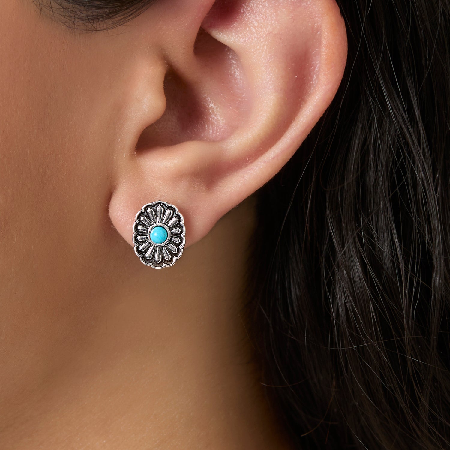 Jessica Simpson Turquoise Western Stud Earring Set - 5 Pairs