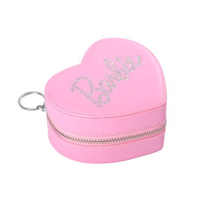 Barbie Zippered Heart Shape Jewelry Case