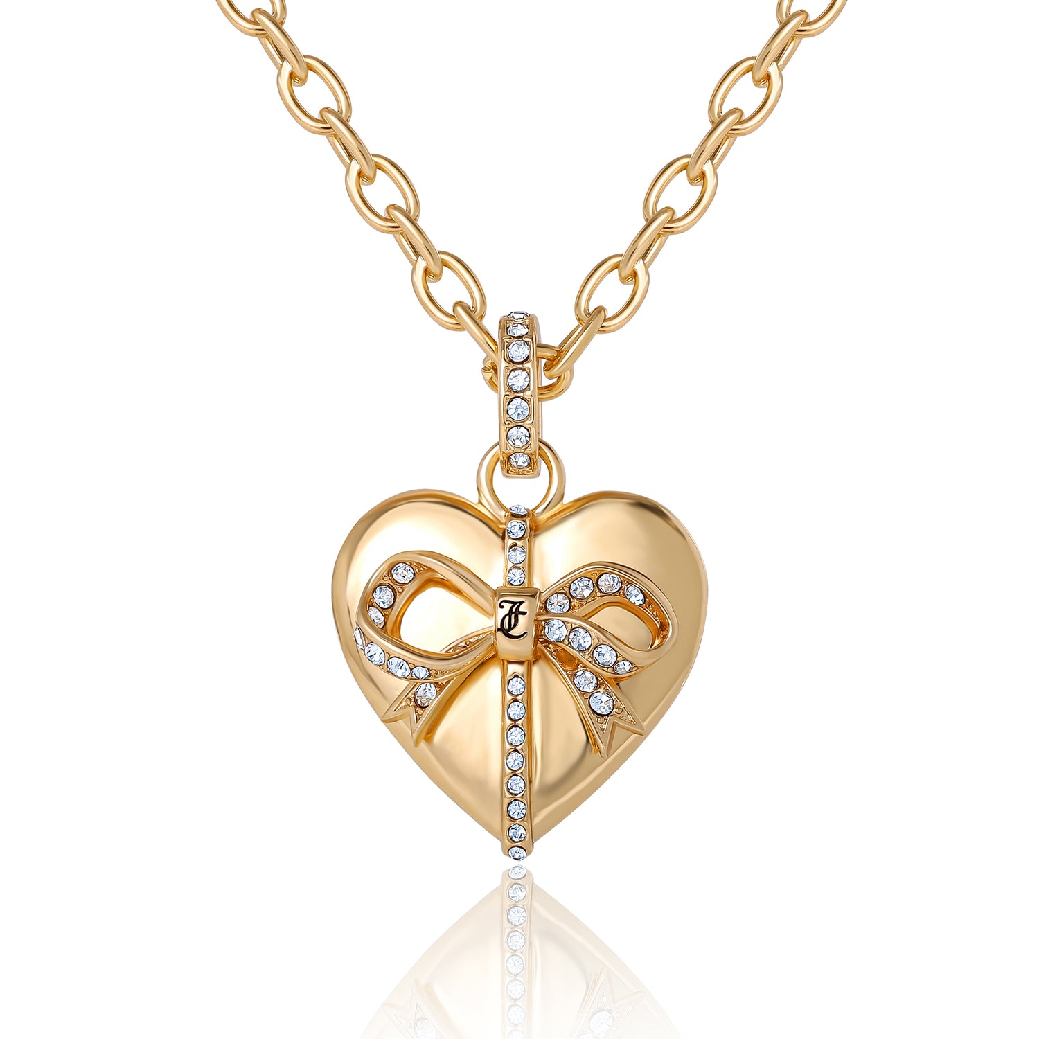 Juicy Couture Gold-Tone Heart Charm Necklace - 18 +2 ''