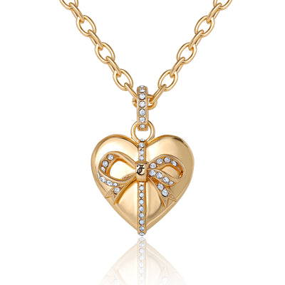Juicy Couture Gold-Tone Heart Charm Necklace - 18 +2 ''