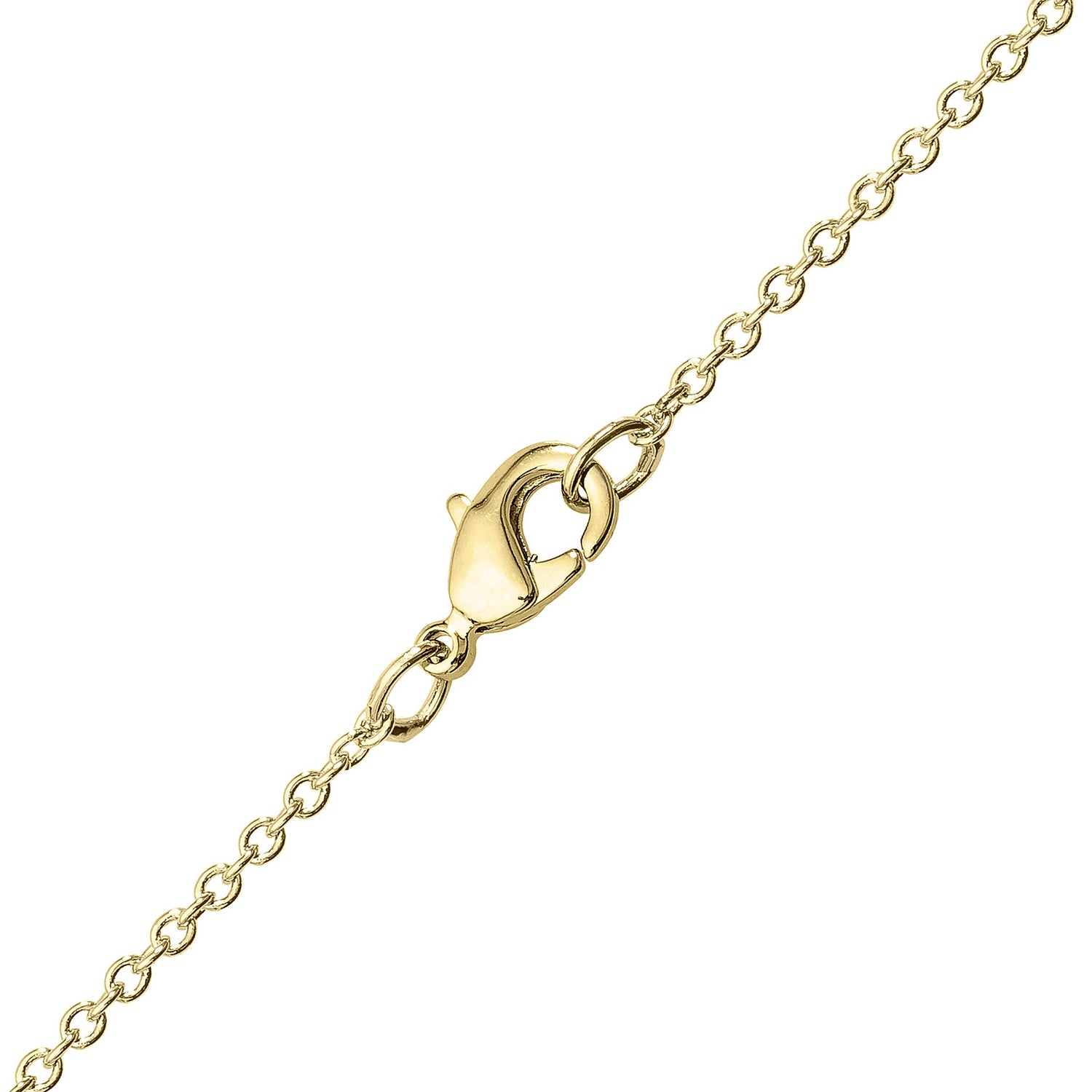 Disney Piglet and Winnie the Pooh Necklace Official License 18" - 24kt Gold Flash-Plated Sterling Silver with Cubic Zirconia