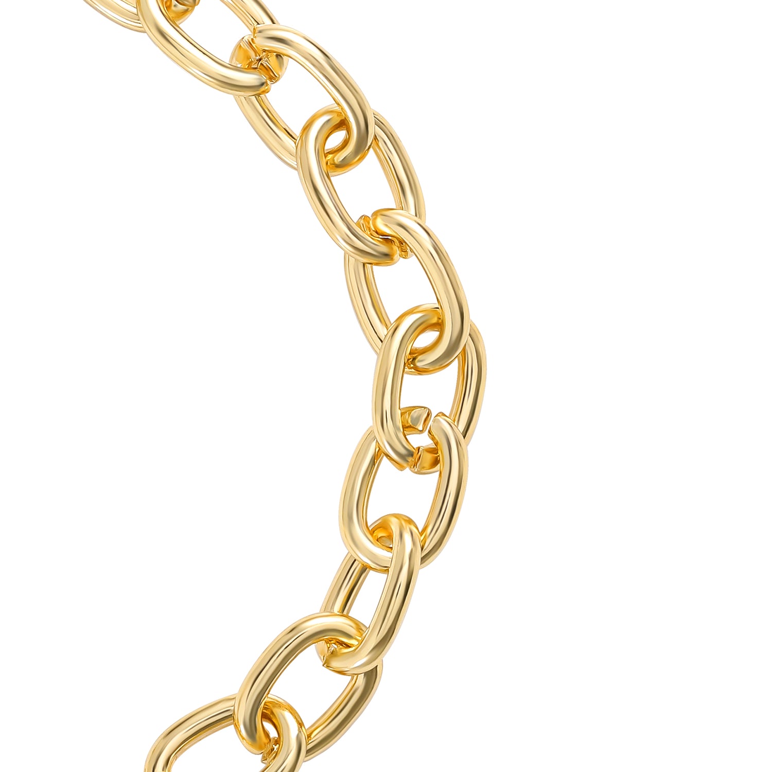 Juicy Couture Pavé Initial Charm Bracelet - 7.5'' Gold Tone Link