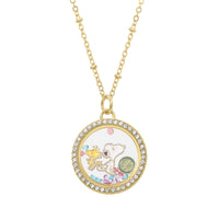 Peanuts Woodstock and Snoopy Necklace Official License, Shaker Pendant
