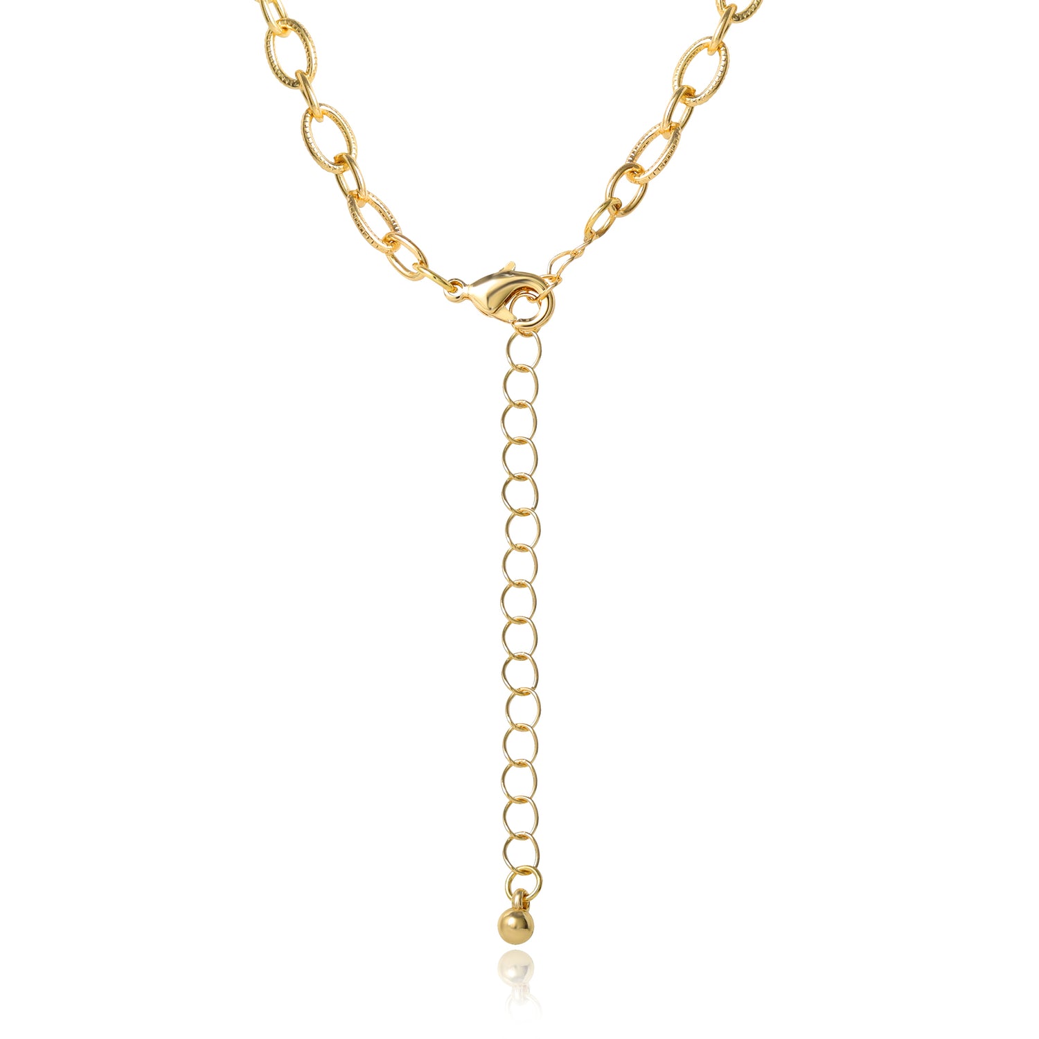 Jessica Simpson Ocean Charms Necklace for Women, 16"+3" Gold-Tone Chunky Necklace with 9 Charms
