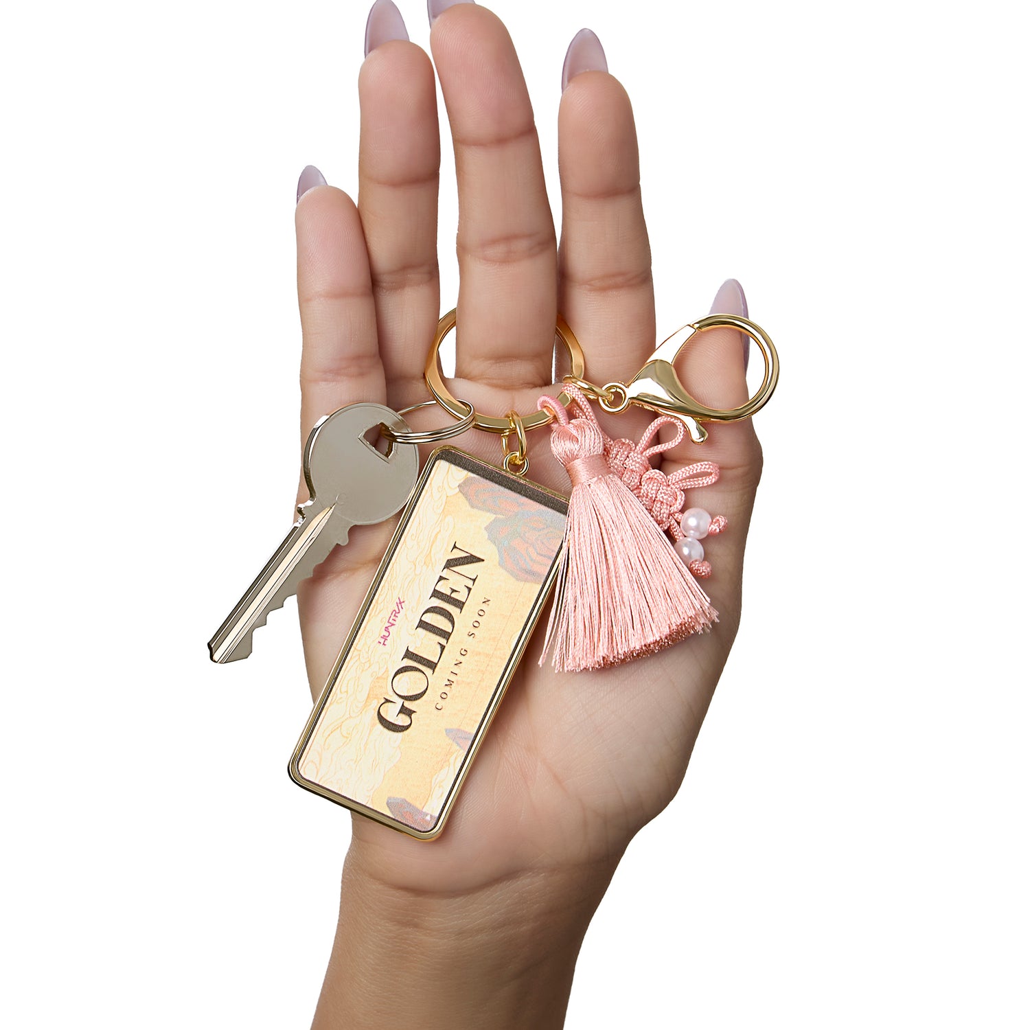 K-Pop Demon Hunters Golden Keychain Bag Charm Official License, K-Pop Gifts