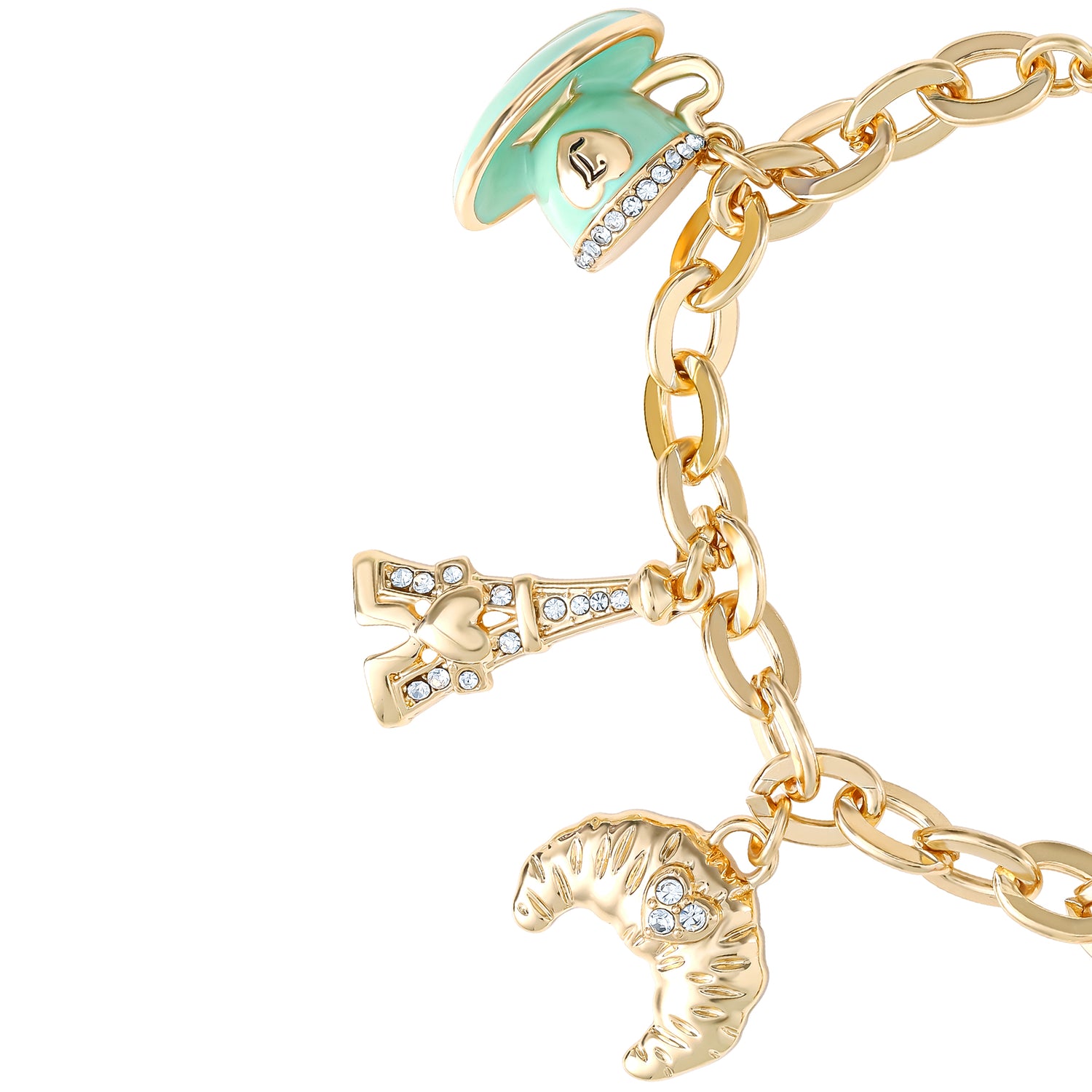 Juicy Couture Paris Travel Charm Bracelet - Macaron, Croissant