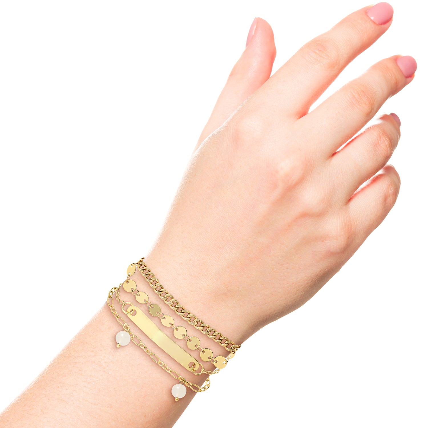 Jessica Simpson Gold-Tone Layered Bracelet Set – 4 Piece Set