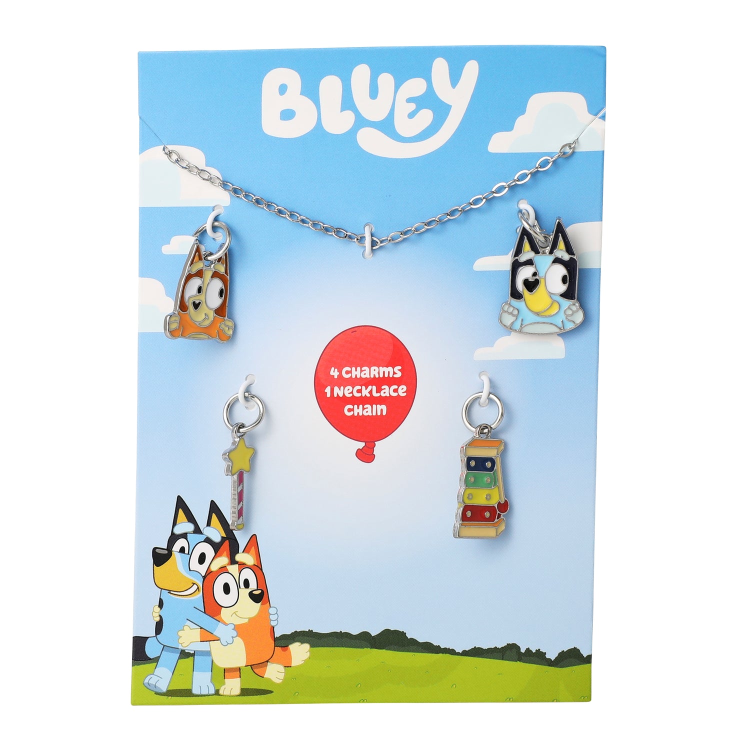 Bluey Charm Necklace Official License, 16"+3"