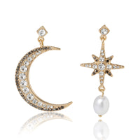 BCBGeneration Mismatch Moon & Star Drop Earring