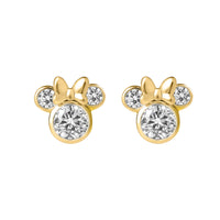Disney Minnie Mouse Earrings for Women Official License, Cubic Zirconia