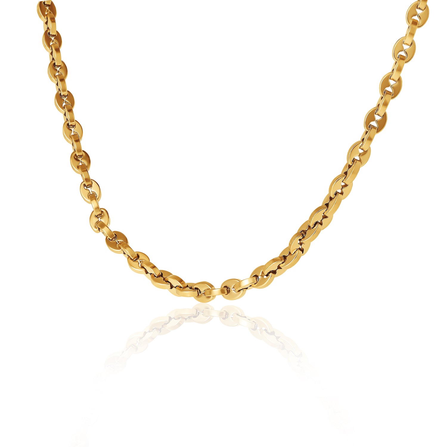 Lucky Brand Men’s Gold‑Tone Link 22'' Chain Necklace, Polished Finish