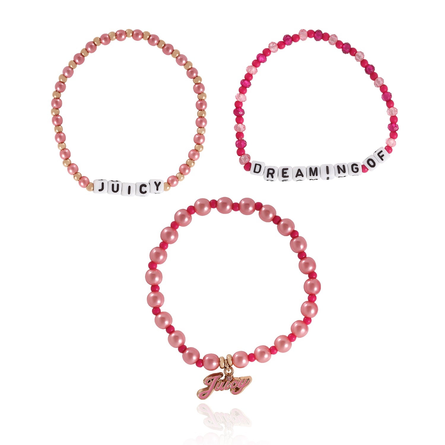 Juicy Couture Kids Dreaming of Juicy 3 Piece Stretch Beaded Jewelry