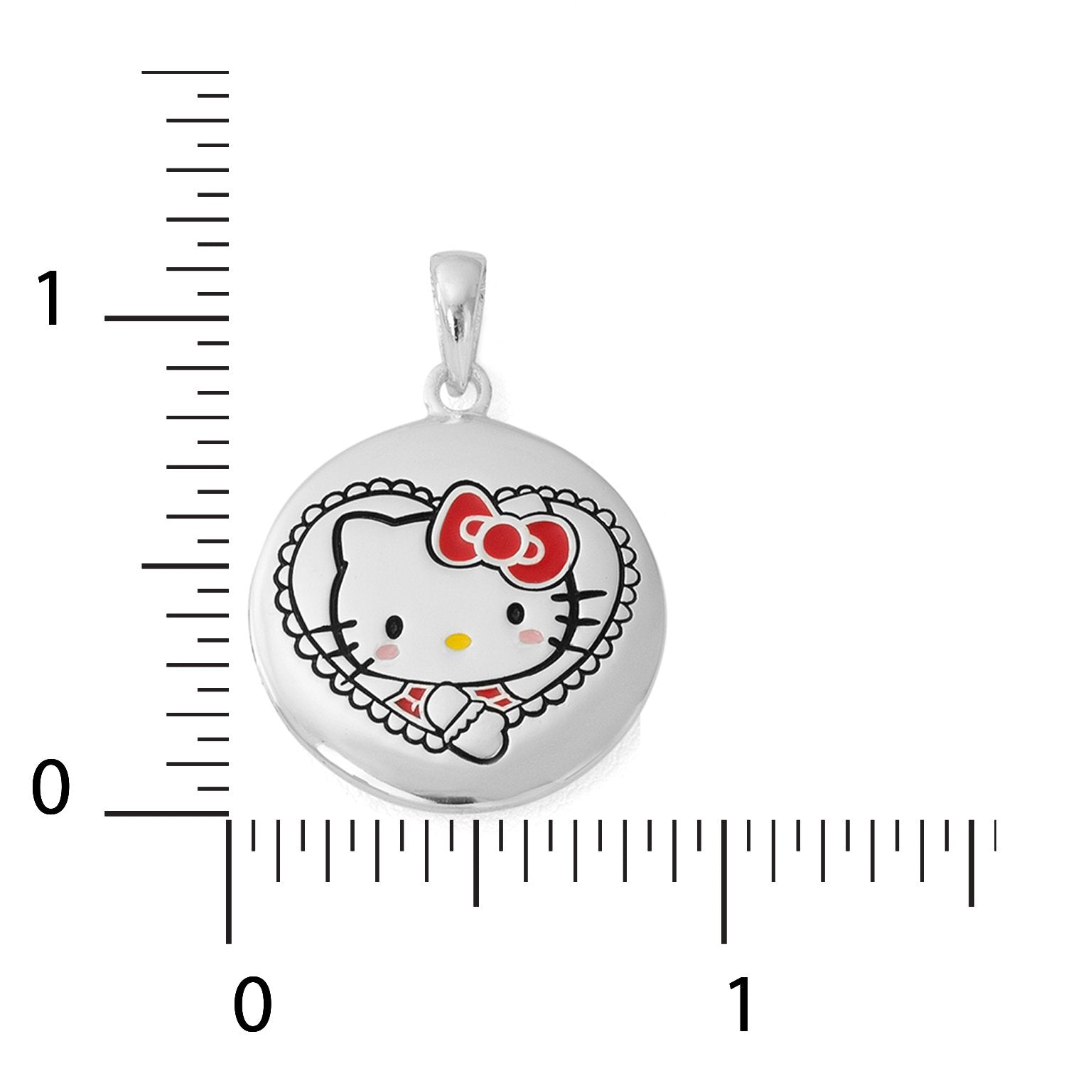 Hello Kitty Silver Plated I Love You Pendant Necklace, 18"