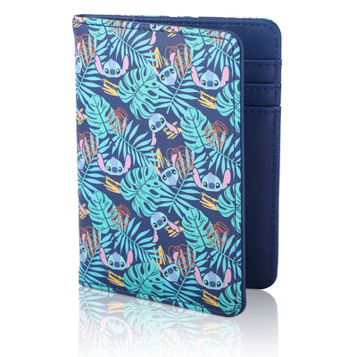 Disney Stitch Navy Hawaiian Print Passport Holder - Travel Organizer