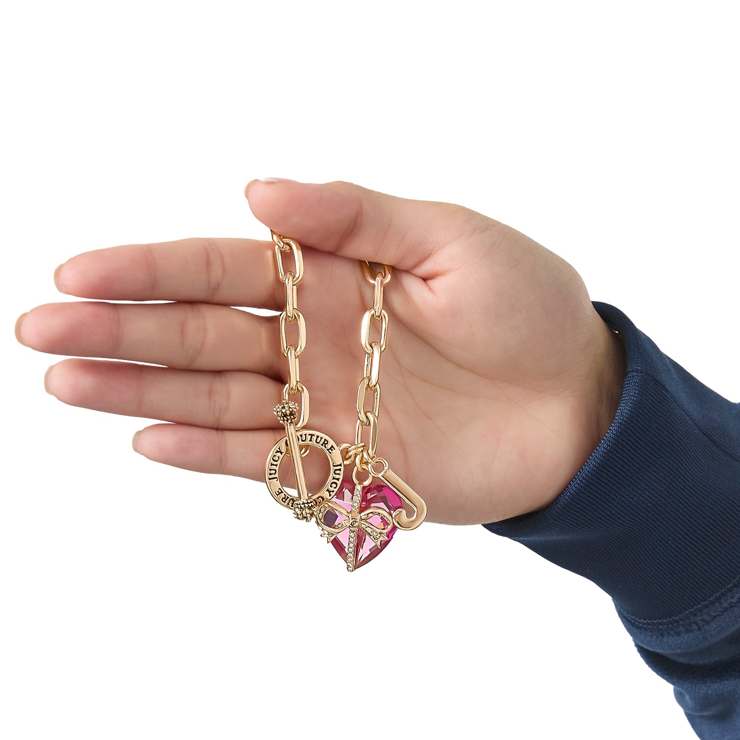 Juicy Couture Heart Stone & J Charm Bracelet