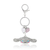 Cinnamoroll Crystal Cluster Pavé Bag Charm Keychain – Officially Licensed Sanrio