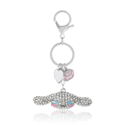 Cinnamoroll Crystal Cluster Pavé Bag Charm Keychain – Officially Licensed Sanrio