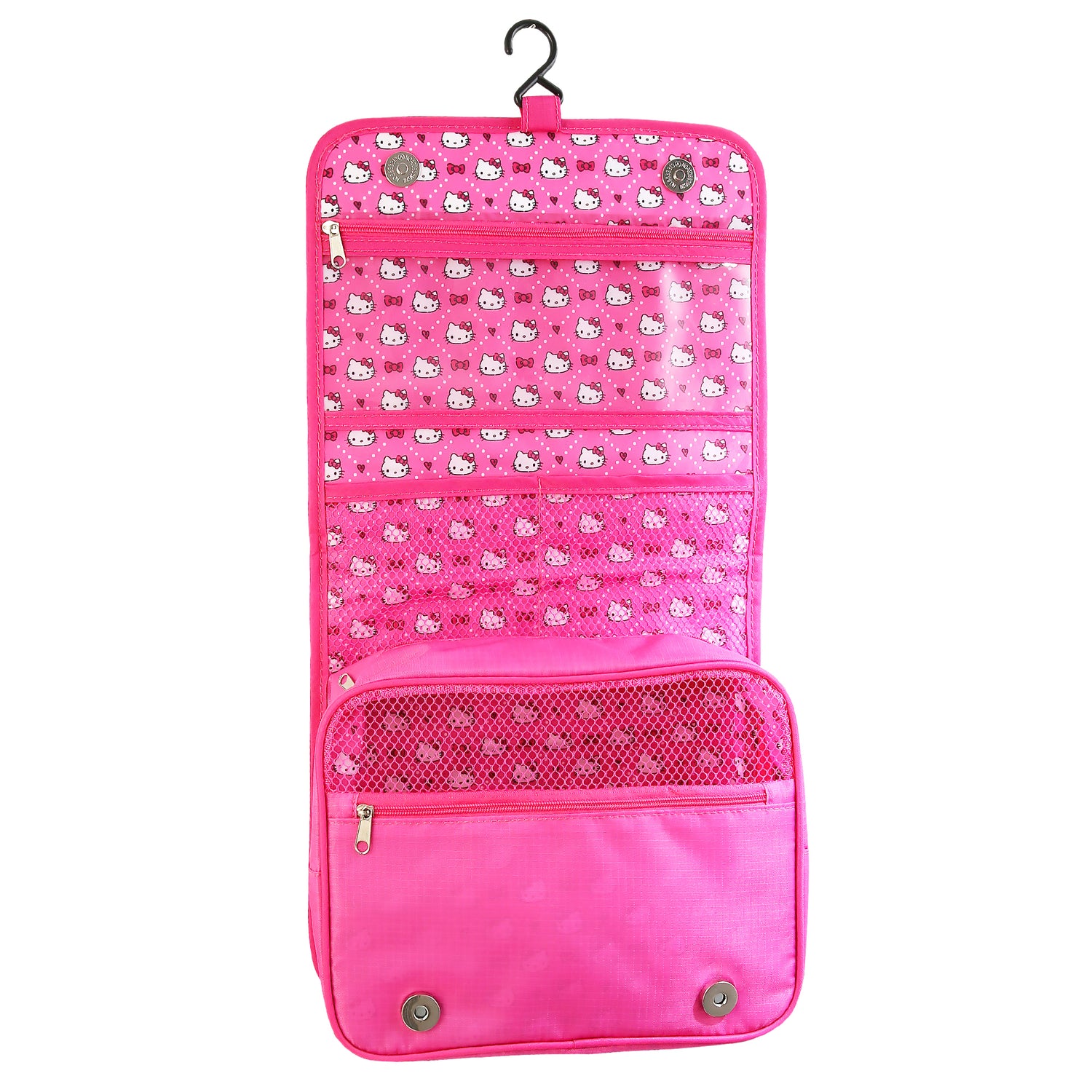 Hello Kitty Toiletry Bag, Hanging Toiletry Bag Pink, Makeup Bag, Sanrio Travel Official License