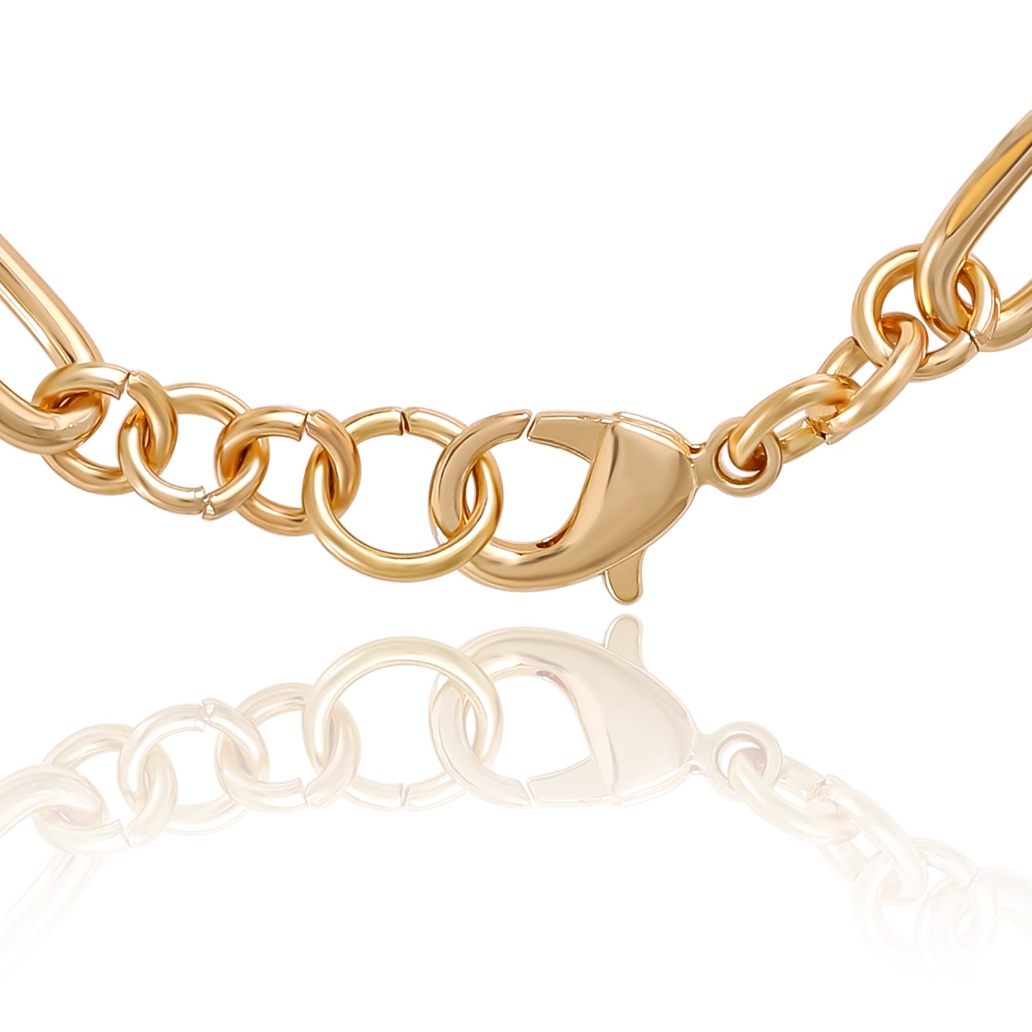 Juicy Couture Pink and Gold Charm Bracelet with Bow, Dog, and Heart - 7.5''