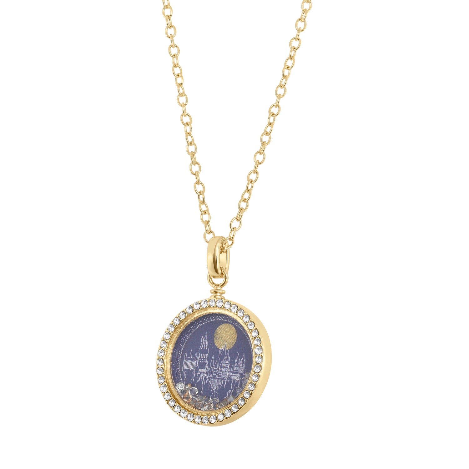 Harry Potter Hogwarts Castle Shaker Pendant Necklace for Women, 16"+2"