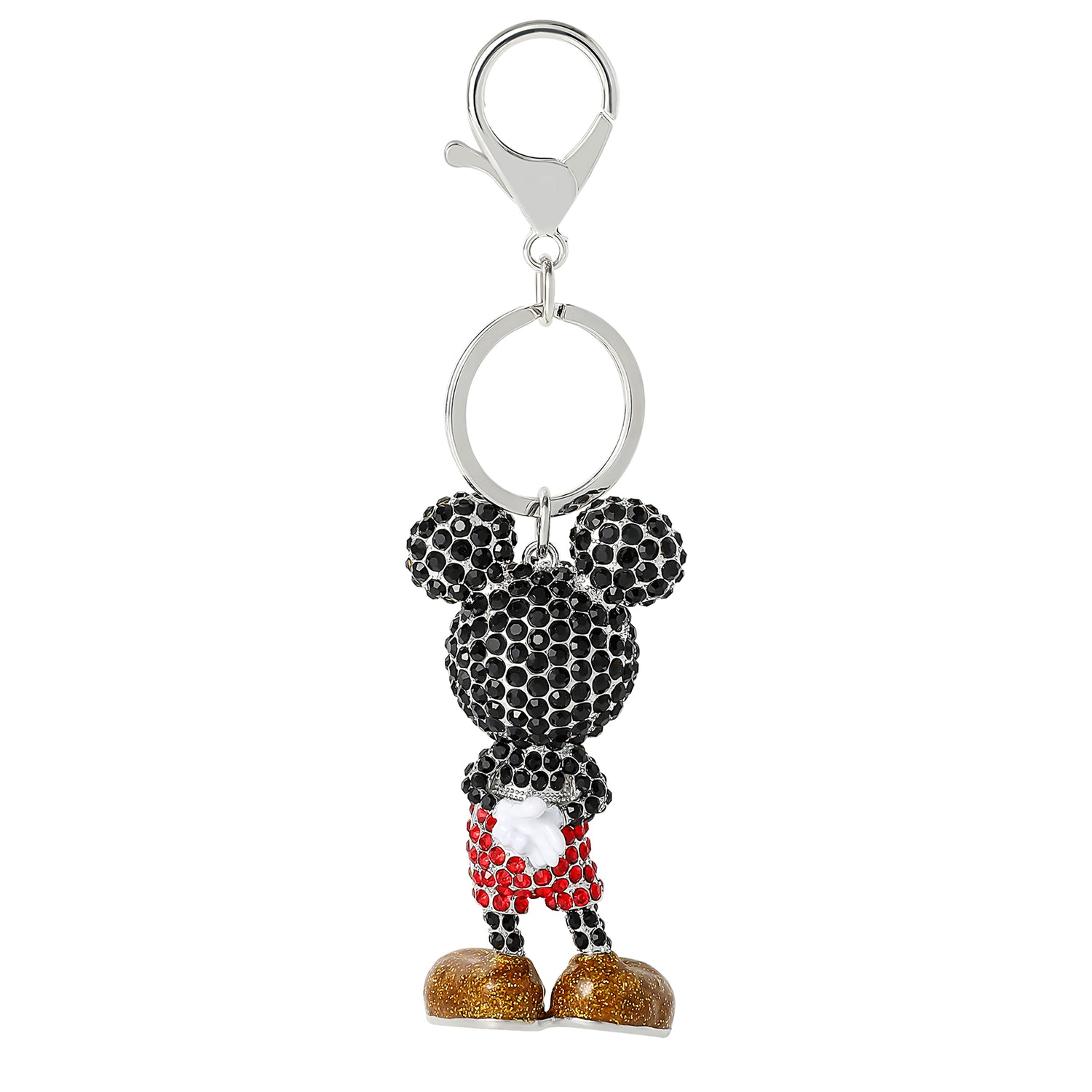 Disney Mickey Mouse Crystal Pavé Bag Charm Keychain – Officially Licensed