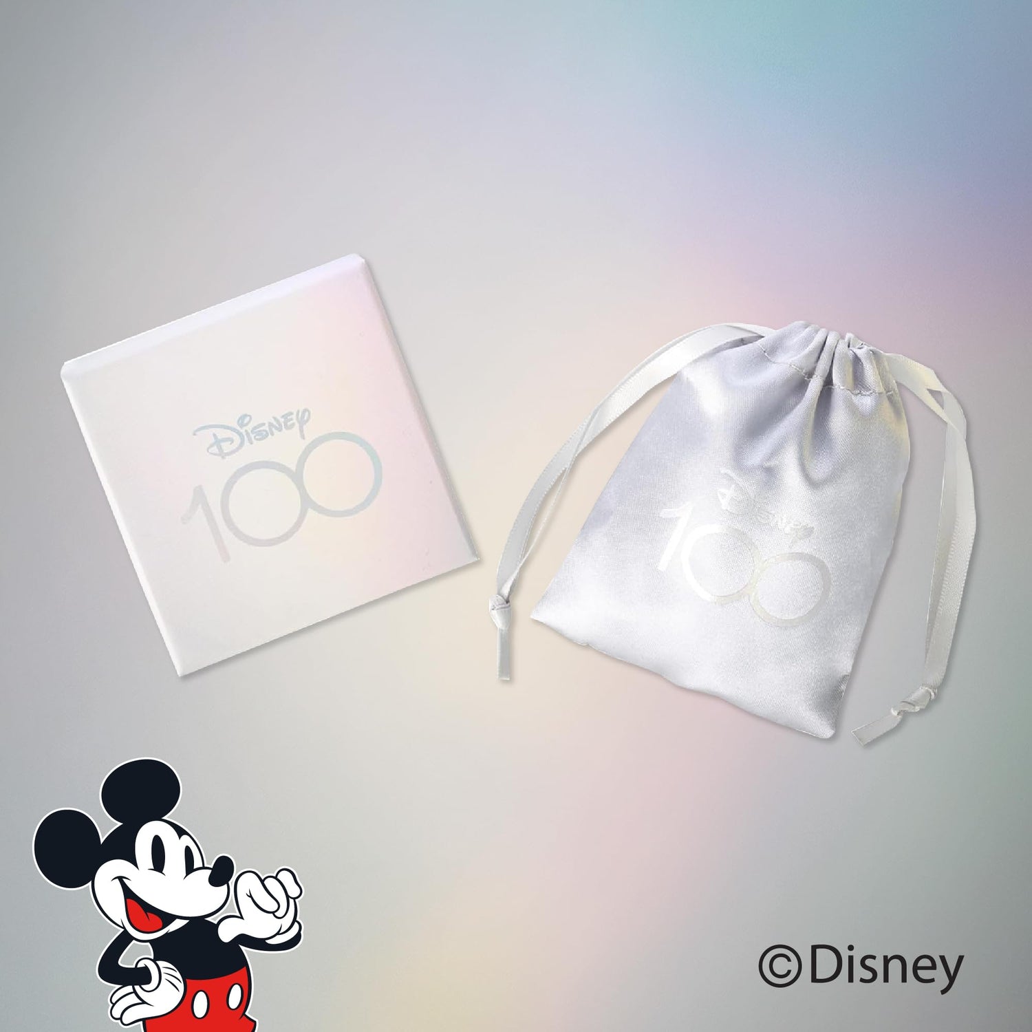 Disney Mickey Mouse Cubic Zirconia and Enamel Necklace Official License 18", Flash-Plated Necklace