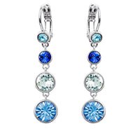 BCBGeneration Graduated Blue Crystal Drop Leverback Earrings