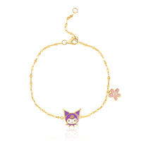 925 Yg flash plated 6.5"+1" Kuromi Bracelet