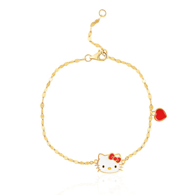 925 Yg flash plated 6.5"+1" Hello Kitty Bracelet