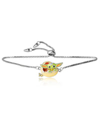 Star Wars The Child Brass Flash Silver Plated Lariat Bracelet