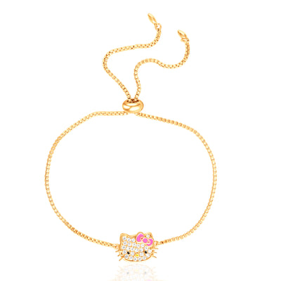 Pave Hello Kitty Lariat Bracelet