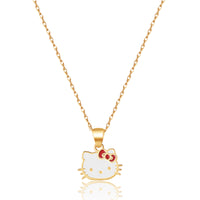 10K YG ENAMEL HELLO KITTY PENDANT