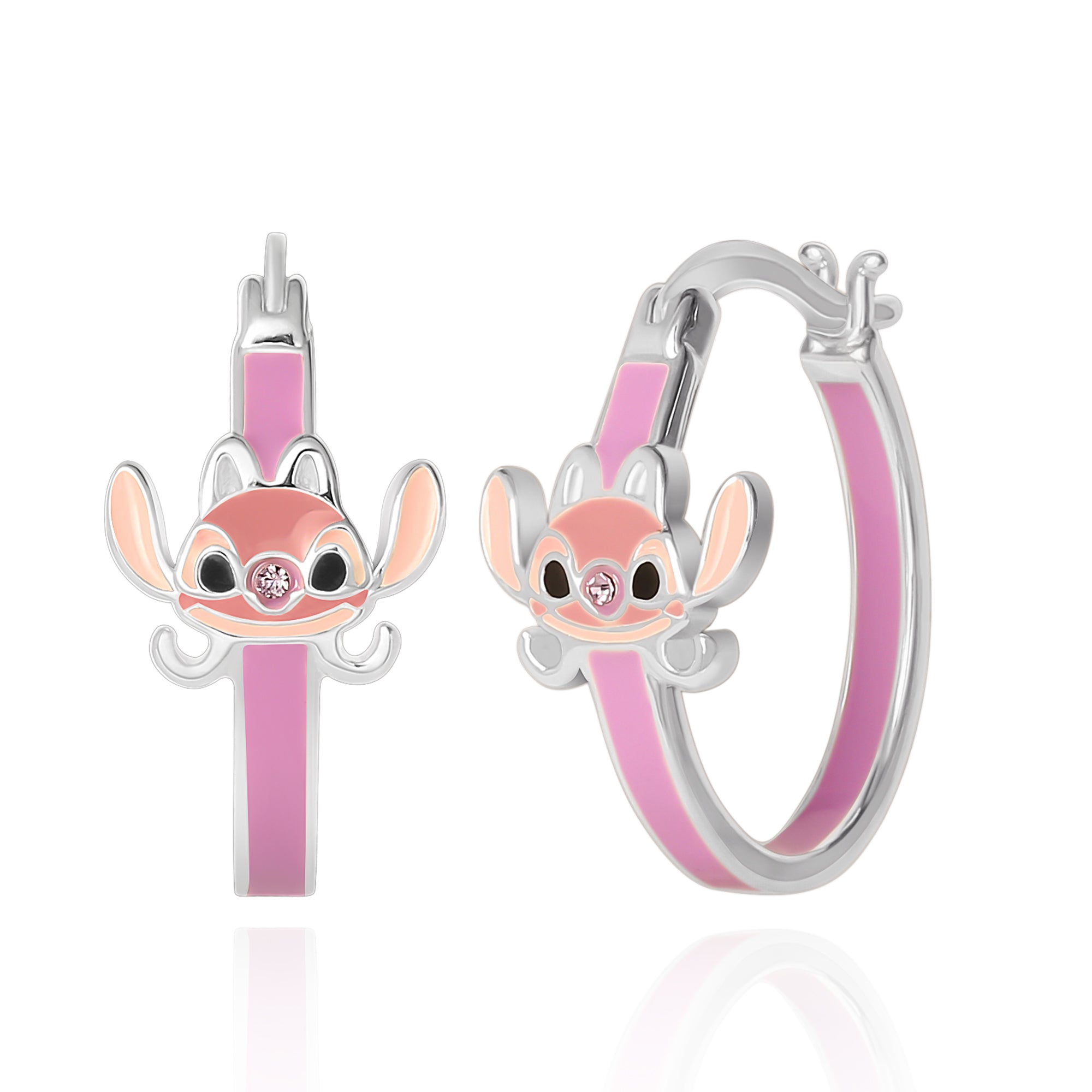 ANGEL ENAMEL HOOP EARRINGS