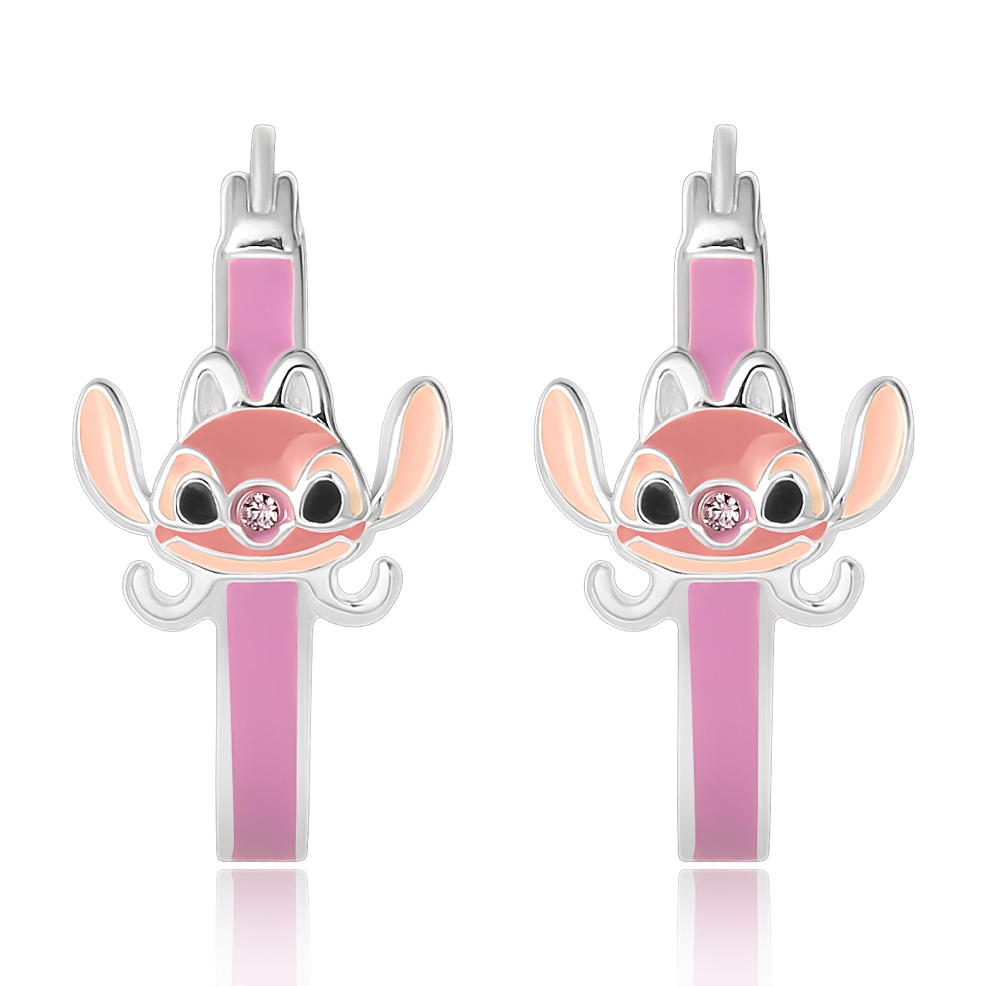 ANGEL ENAMEL HOOP EARRINGS