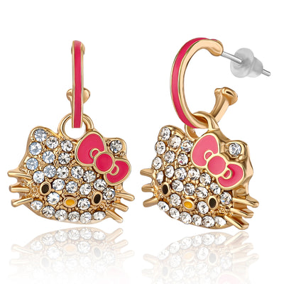 Sanrio Hello Kitty Pave Crystal Hoop Earring