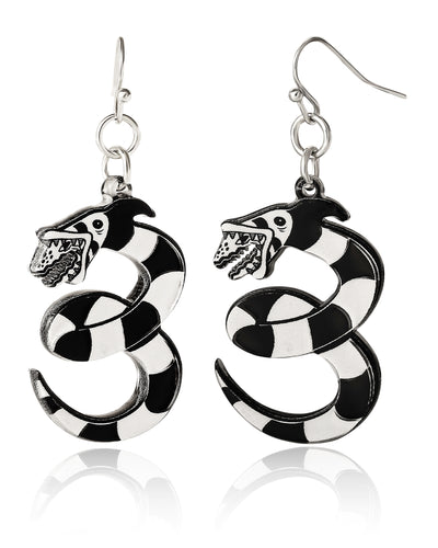 Beetlejuice Sandworm Dangle Hook Earrings