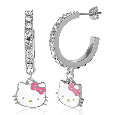 Sanrio Hello Kitty Fashion Hello Kitty Charm Hoop Earrings