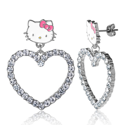 Fashion Hello Kitty Heart Dangle Earrings -Imitati