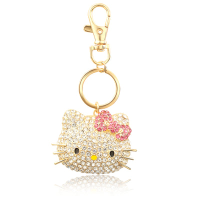 Sanrio Hello Kitty Pave Face Keychain - Travel, Bag Charm Accessories