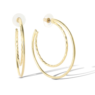 Jessica Simpson Women's Double Hoop Earrings