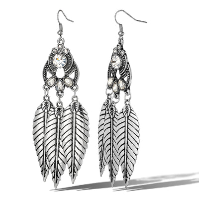 Jessica Simpson Leaf Drop Statement Earrings