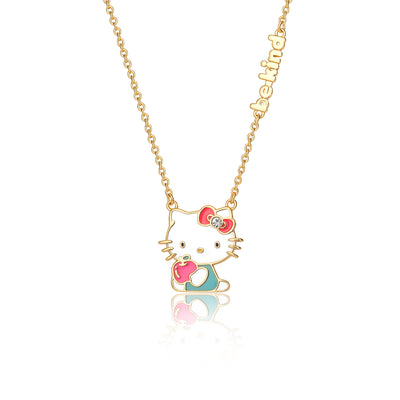 Sanrio Hello Kitty Crystal "BE KIND" Necklace - 18'' Chain