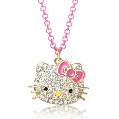 FASHION HELLO KITTY 16"+3" NEON PAVE NECKLACE